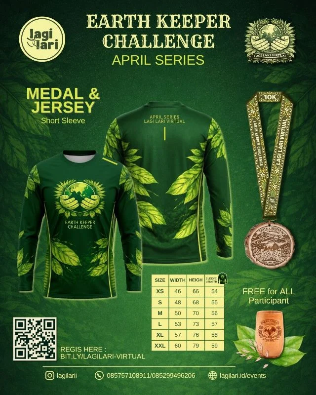 Medali + Jersey Lengan Panjang